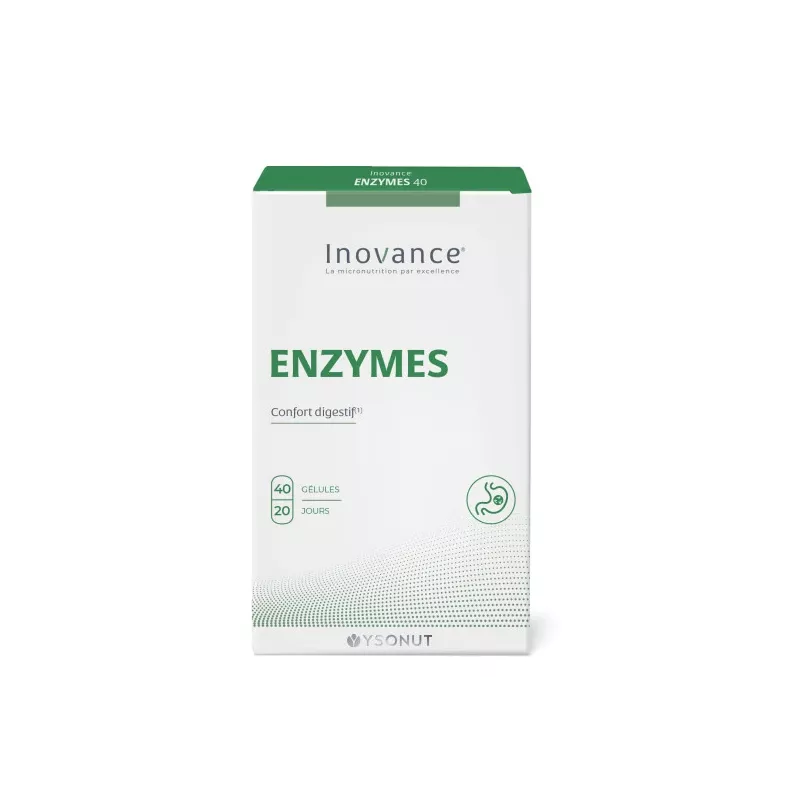 Enzymes confort digestif Inovance - Confort digestif - 40 gélules
