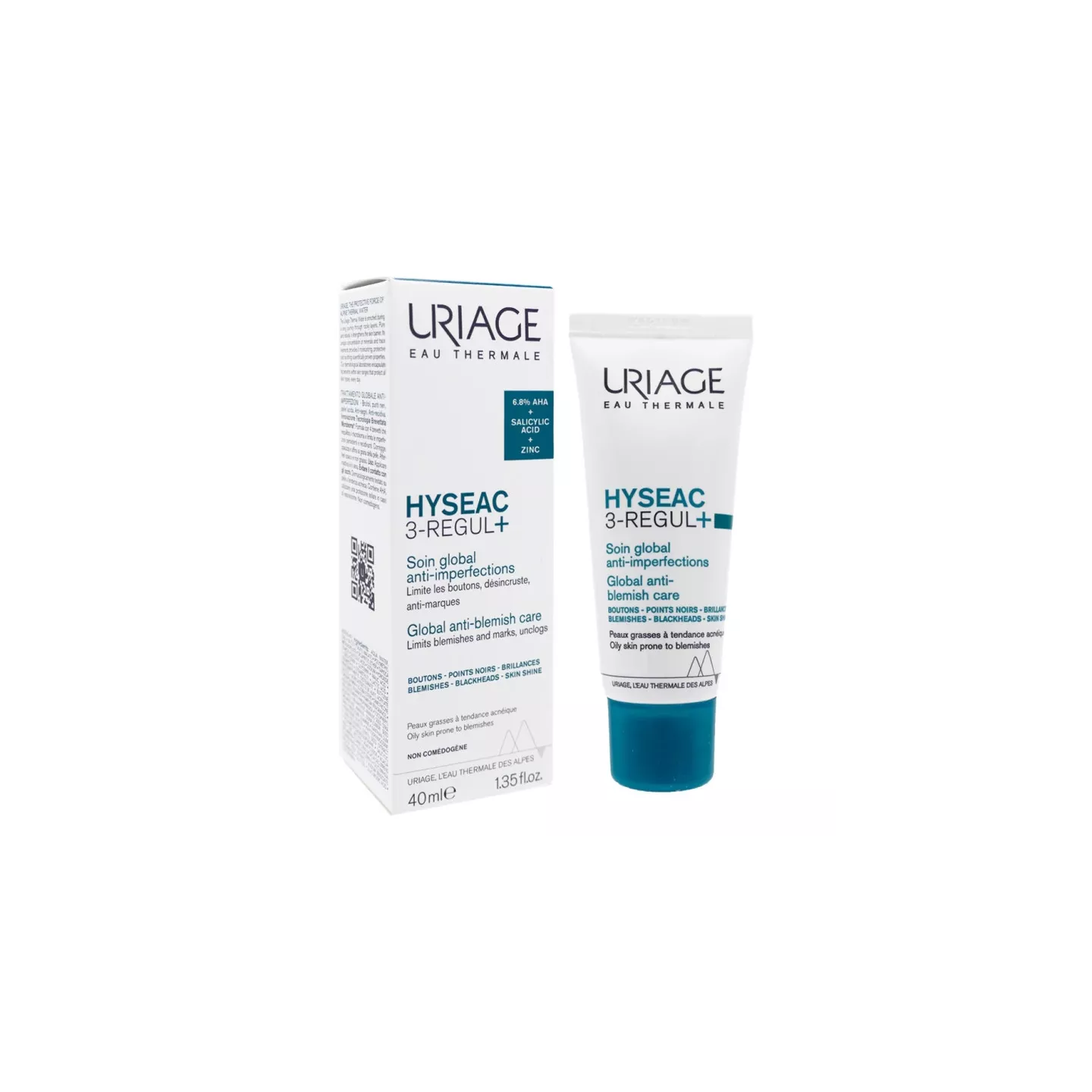 Soin Uriage Hyséac 3-Regul+ - Anti-imperfections - 40 Ml - Astringent Pour Le Visage - Neuf