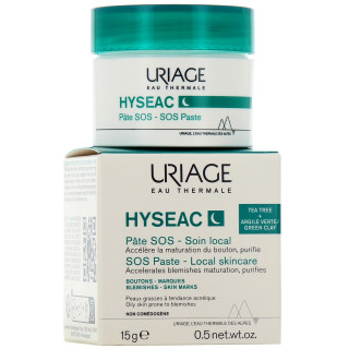 Pâte SOS anti-imperfections Hyséac Uriage - Peaux grasses à tendance acnéique - 15ml