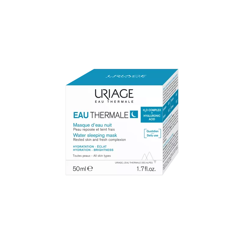 Uriage Eau Thermale Masque d'eau nuit - Soin visage repulpant - 50ml