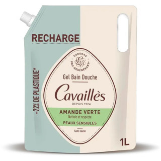 Gel bain douche Amande Verte Rogé Cavaillès - Éco-recharge 1L