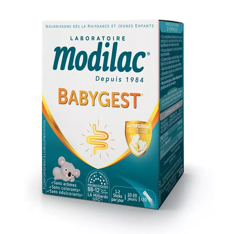 Babygest flore intestinale Modilac - Dès la naissance - 20 sticks