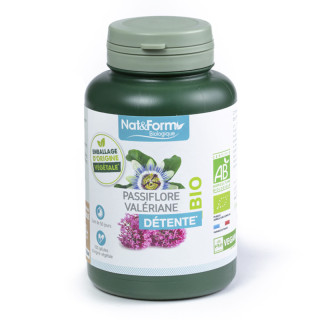 Passiflore & Valériane Bio sommeil Nat&Form - Détente et relaxation - 20 gélules