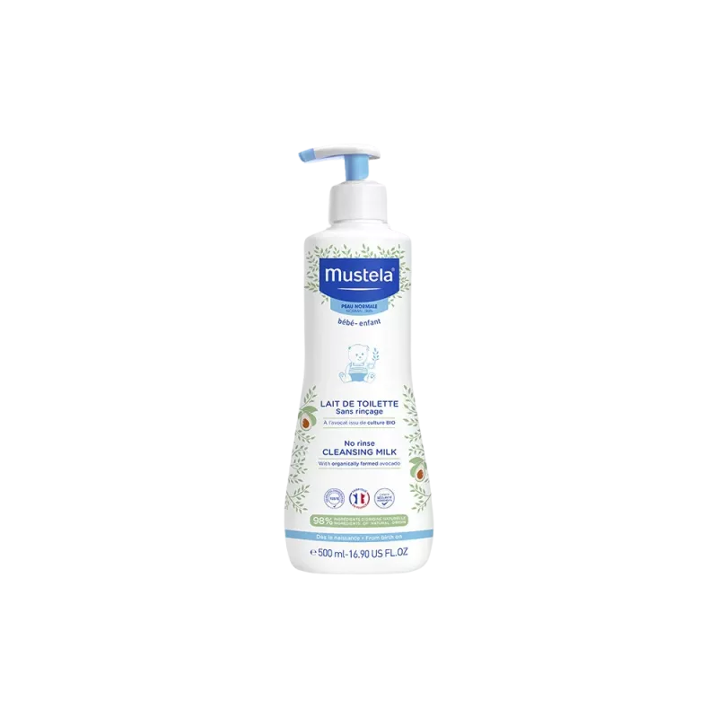 Mustela Lait de toilette sans rinçage - 500ml
