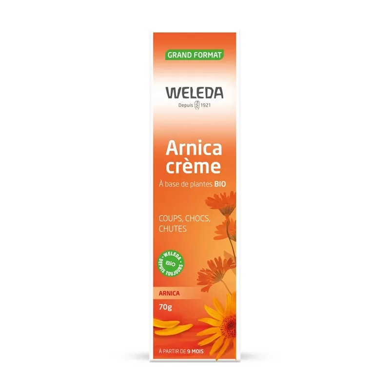 Arnica Crème Bio de Weleda - Coups, chocs et chutes - 70g