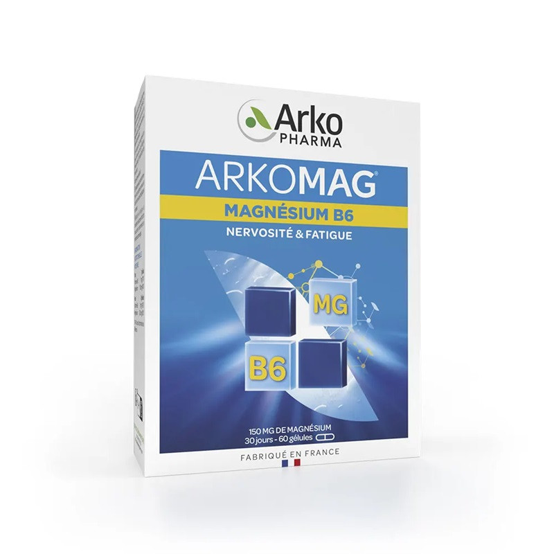 Magnésium B6 Arkomag Arkopharma - Fatigue & nervosité - 60 gélules