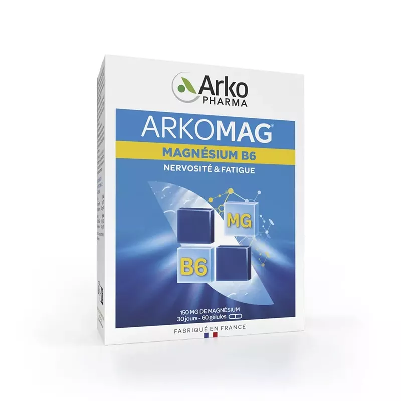 Magnésium B6 Arkomag Arkopharma - Fatigue & nervosité - 60 gélules