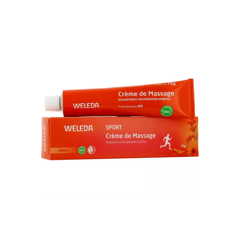 Crème de massage à l'Arnica Bio Weleda Sport - Récupération sportive - 70g