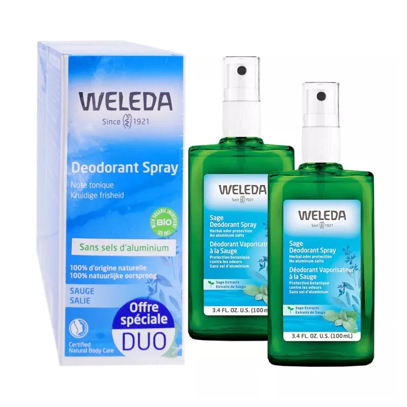 Déodorant spray à la Sauge Weleda - Romarin et lavande - 2 x 100ml