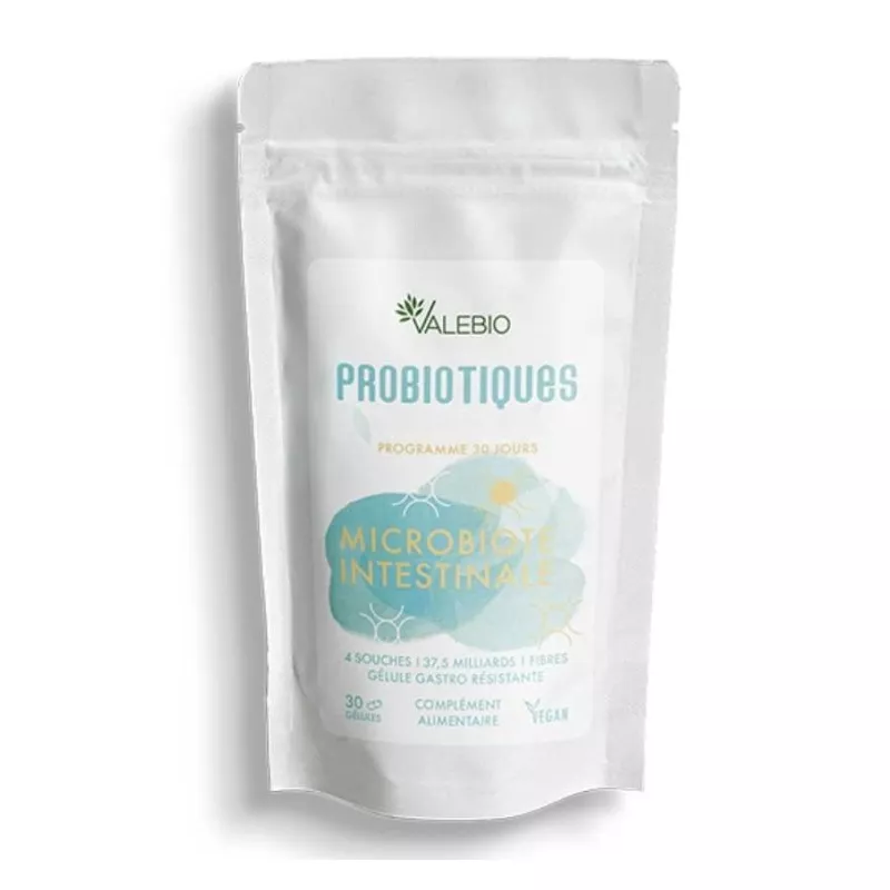 Probiotiques microbiote intestinal Laboratoires Valebio - Confort digestif - 30 capsules