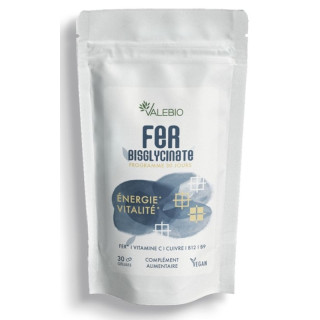 Fer Bisglycinate Laboratoires Valebio - Vitalité et immunité - 30 gélules