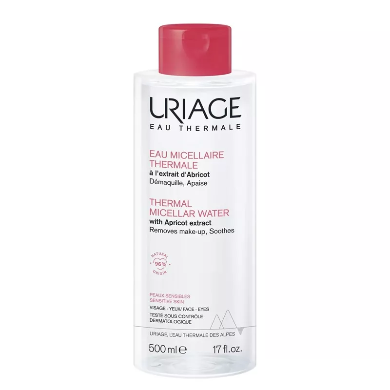 Eau micellaire thermale peaux sensibles à l'extrait d'abricot Uriage  - 500ml