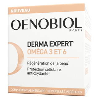 Oméga 3 & 6 Derma Expert Oenobiol - Régénération de la peau - 30 capsules