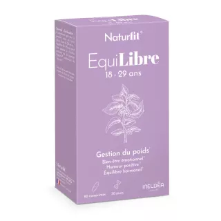 EquiLibre 18-29 ans Naturfit Ineldea - Bien-être émotionnel - 60 comprimés