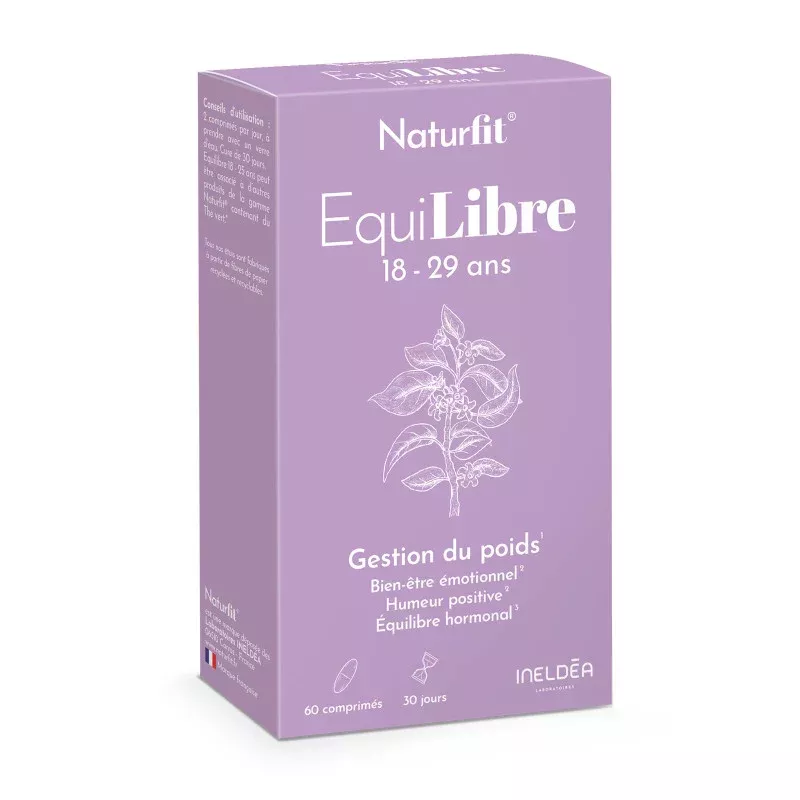 EquiLibre 18-29 ans Naturfit Ineldea - Bien-être émotionnel - 60 comprimés