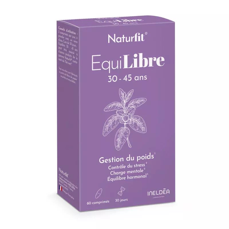 EquiLibre 30-45 ans Naturfit Ineldea - Gestion du stress - 60 comprimés