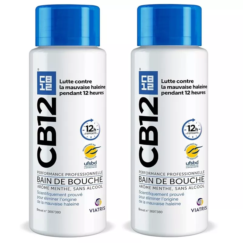 Bain de bouche arôme menthe sans alcool CB12 Cooper - 2 x 250ml