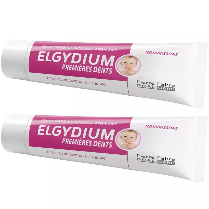 Gel de massage gingival apaisant Elgydium Premières dents - 2 x 15ml