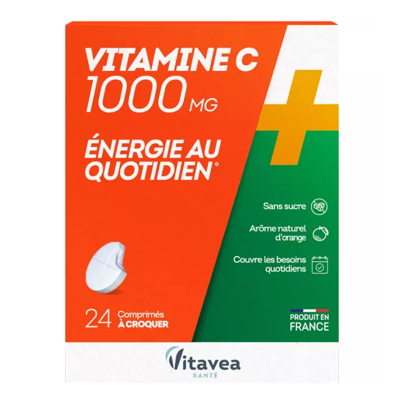 Vitamine C 1000 mg Nutrisanté - Réduction de la fatigue - 24 comprimés