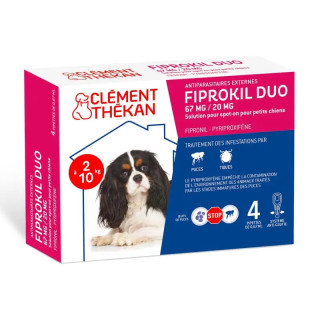 Clément Thékan Fiprokil Duo 67 mg/20 mg Chien 4 Pipettes