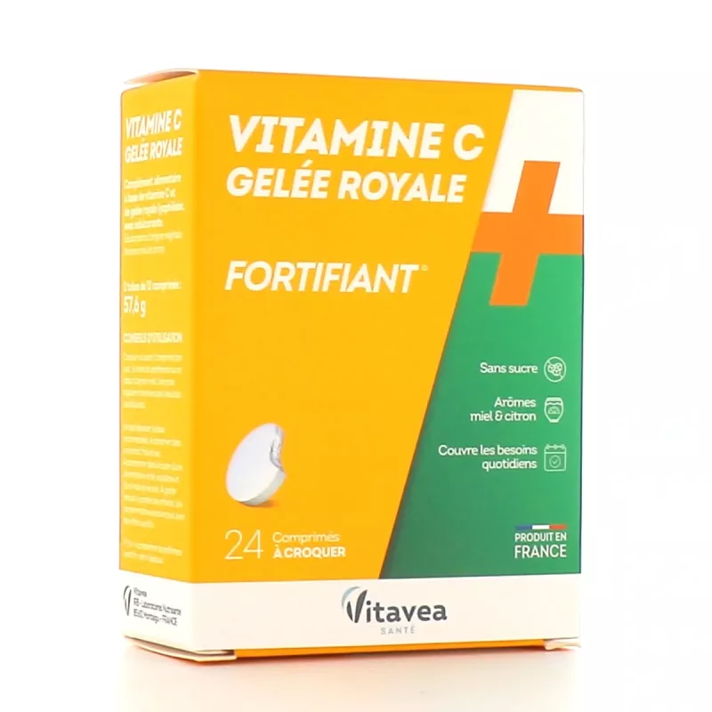 Vitamine C + Gelée royale Nutrisanté - Réduction de la fatigue - 24 comprimés