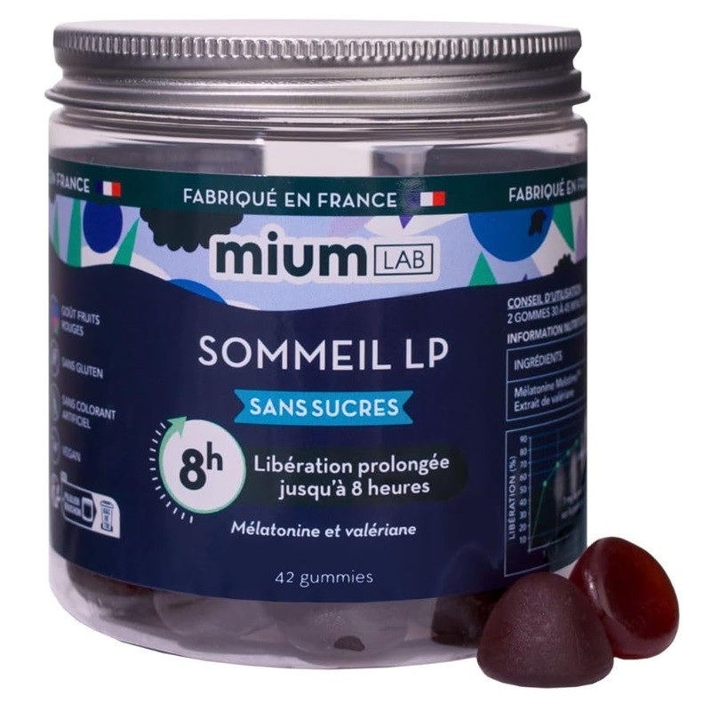 Gummies sommeil libération prolongée sans sucres Mium Lab - 42 gummies