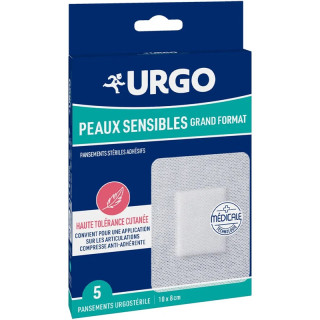 Pansements peaux sensibles grand format Urgostérile Urgo - 5 pansements