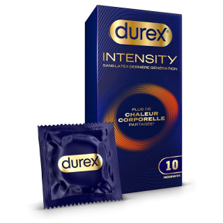 Préservatifs sans latex Intensity Durex - Plus de chaleur corporelle - 10 préservatifs