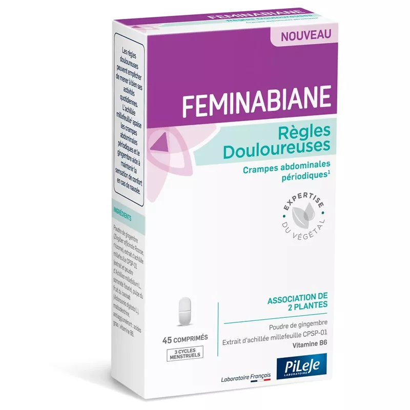 Feminabiane règles douloureuses Pileje - Période menstruelle - 45 comprimés