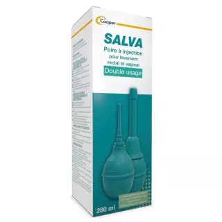 Poire à lavement rectal et vaginal jet rotatif Salva Cooper - 280ml