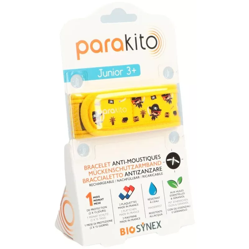 Bracelet anti-moustiques Pirate Parakito Junior + 2 recharges