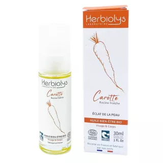 Macérat huileux Carotte Bio bien-être Herbiolys - Effet bonne mine & éclat du teint - 30ml