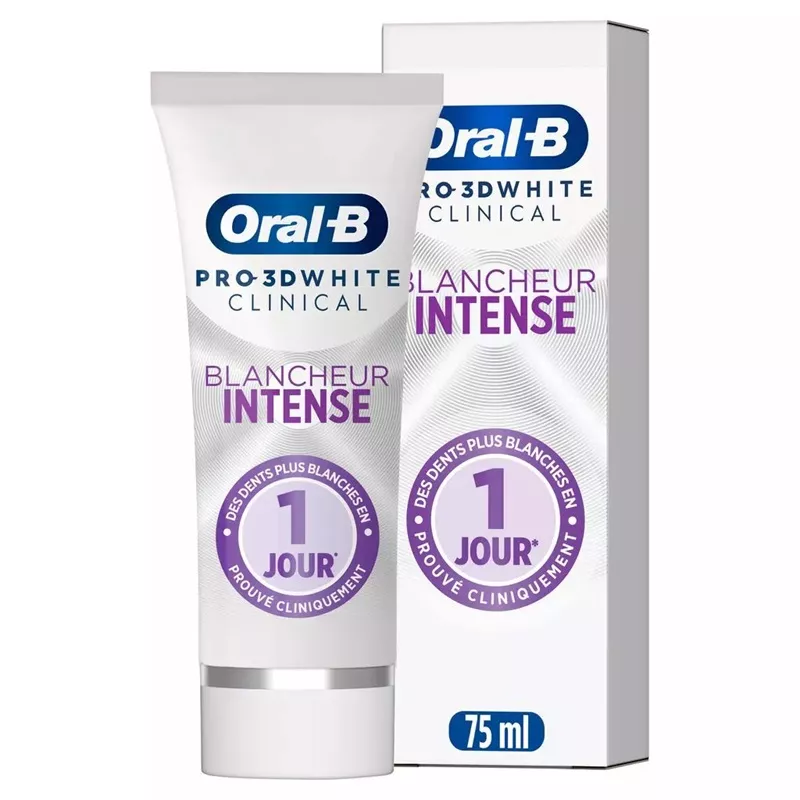 Dentifrice blancheur intense White Clinical Oral-B Pro 3D - 75ml