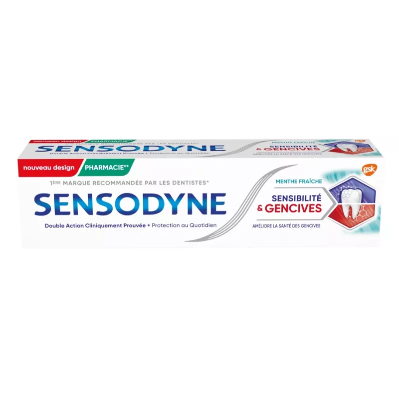 Dentifrice sensibilité et gencives Sensodyne - Menthe fraîche - 75ml