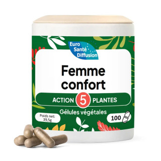 Femme confort Action 5 plantes Phytofrance - Cycle menstruel - 100 gélules