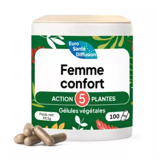 Femme confort Action 5 plantes Phytofrance - Cycle menstruel - 100 gélules