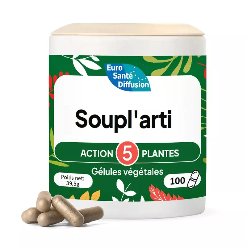 Soupl’arti Action 5 plantes Phytofrance - Souplesse physique - 100 gélules