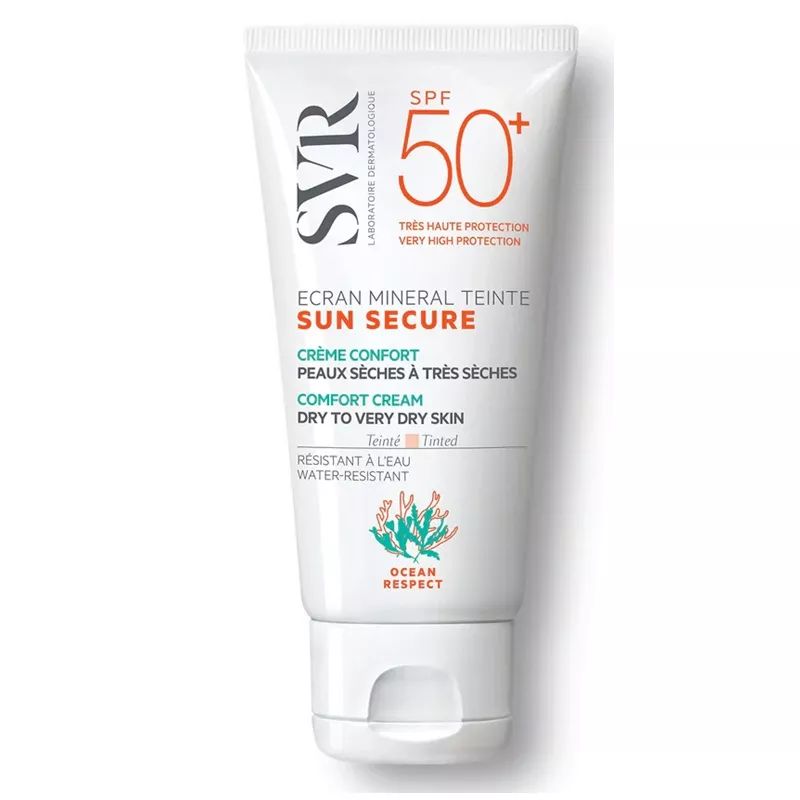 Écran minéral teinté peaux sèches à très sèches SPF50+ Sun Secure SVR - 60g