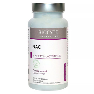 NAC N-Acétyl-LCystéine Biocyte - Anti-oxydant - 60 gélules