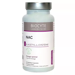 NAC N-Acétyl-LCystéine Biocyte - Anti-oxydant - 60 gélules