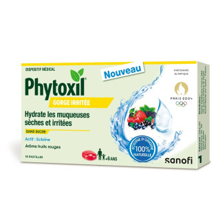 Pastilles gorge irritée fruits rouges Phytoxil Sanofi - 16 pastilles