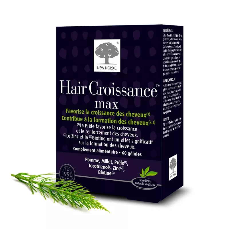 Hair Croissance Max New Nordic - Croissance des cheveux - 60 gélules