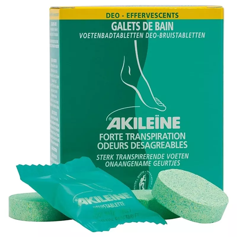 Galets de bain déo-effervescents Akileïne Asepta - 6 galets