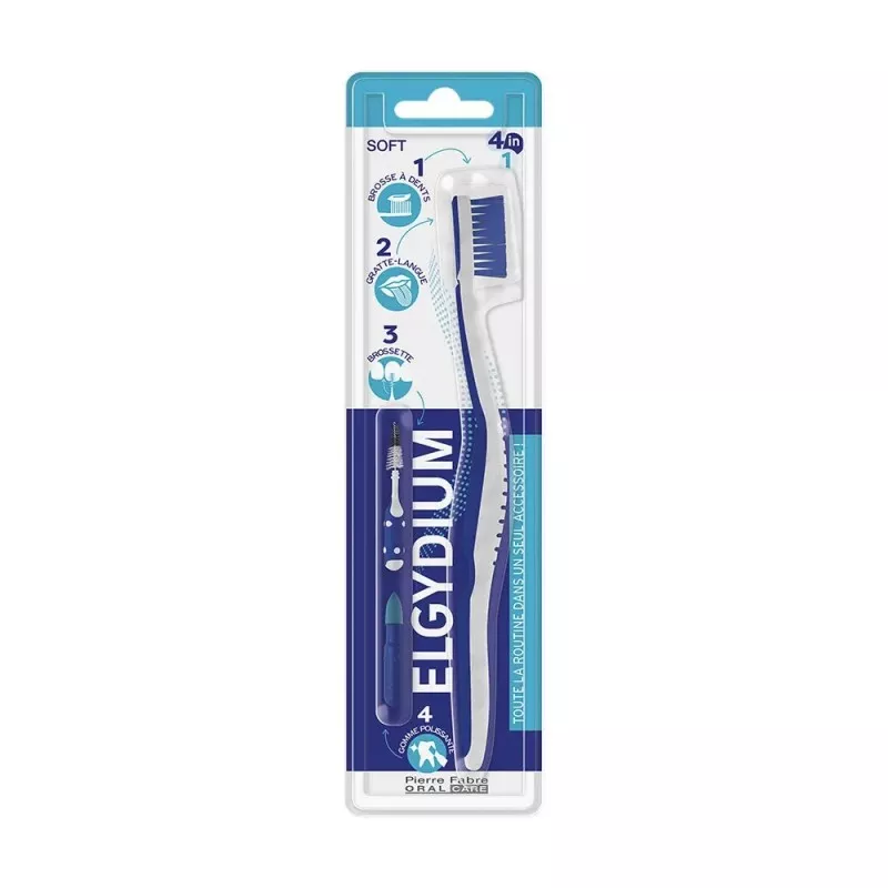 Brosse à dents 4 IN 1 Souple Elgydium