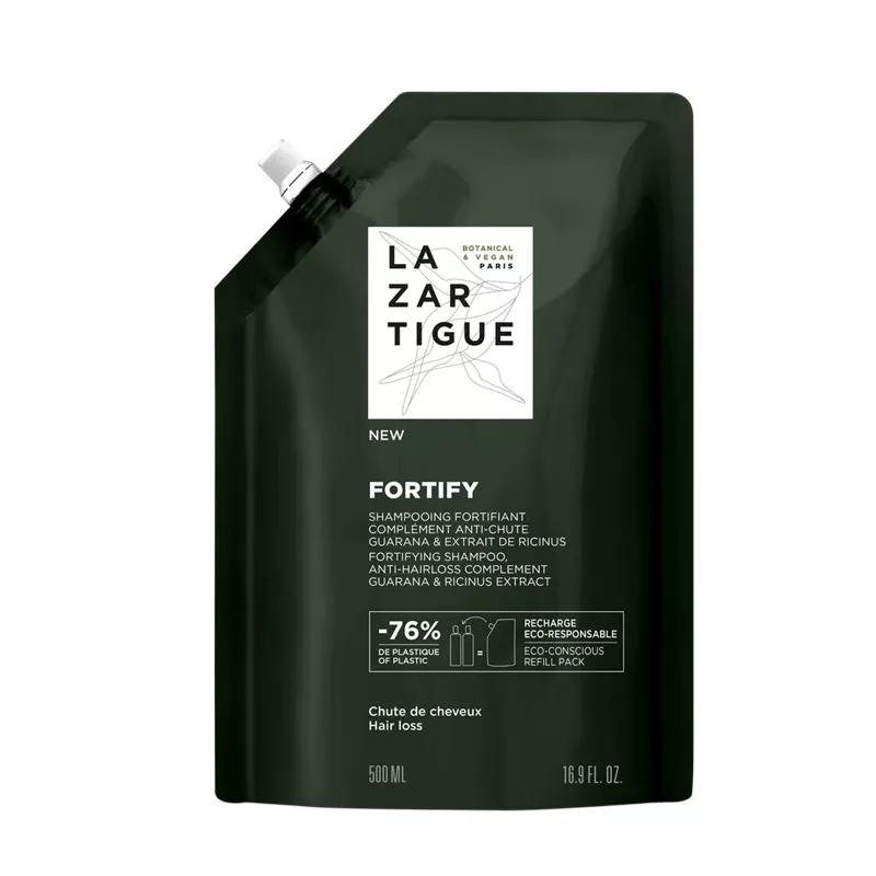 Shampoing fortifiant antichute Fortify Lazartigue - Freine la chute - Éco-recharge 500ml