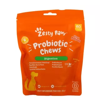 Digestion Probiotic Chews Zesty Paws - 60 friandises