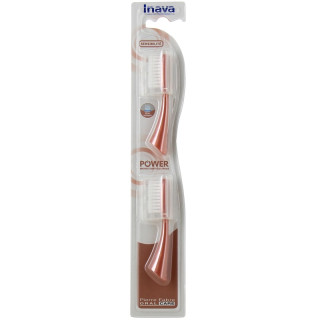 Brossette de rechange sensibilité rose Power Inava - 2 unités