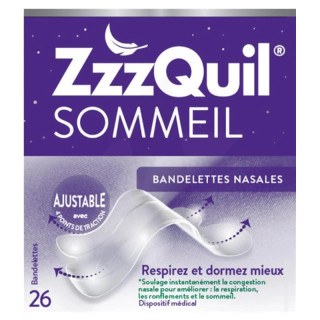 Bandelettes nasales ZzzQuil Sommeil Merck - Ronflements - 26 bandelettes