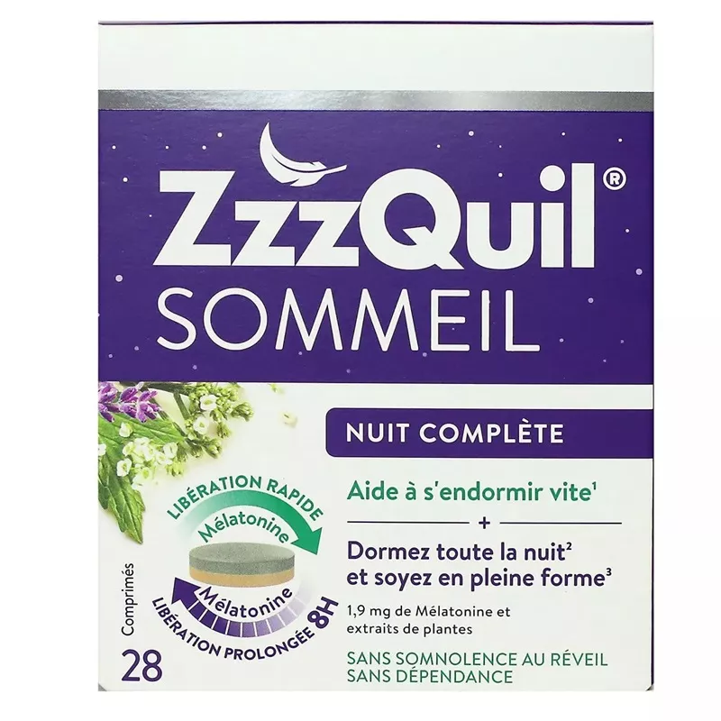 Nuit complète ZzzQuil Sommeil Merck - Endormissement - 28 comprimés