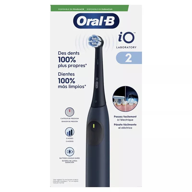 Brosse à dents électrique connectée bleue océan Série 2 Oral-B iO